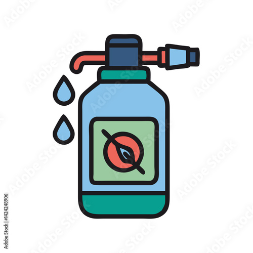 Spray Bottle for Pesticide Icon Representing Agricultural Chemical Application