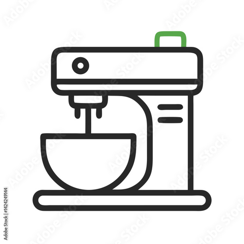 Stand Mixer Icon Representing Baking Preparation and Kitchen Appliance