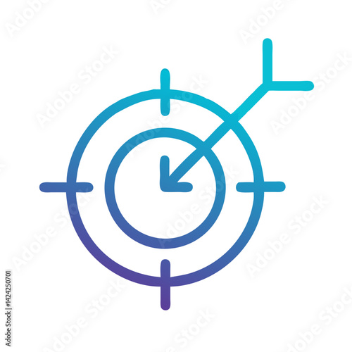 Free Download Target with Arrow Icon Representing Goal Achievement and Strategic Focus - GFXLoad