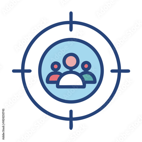 Target with User Icon Representing Audience Targeting and Marketing Focus