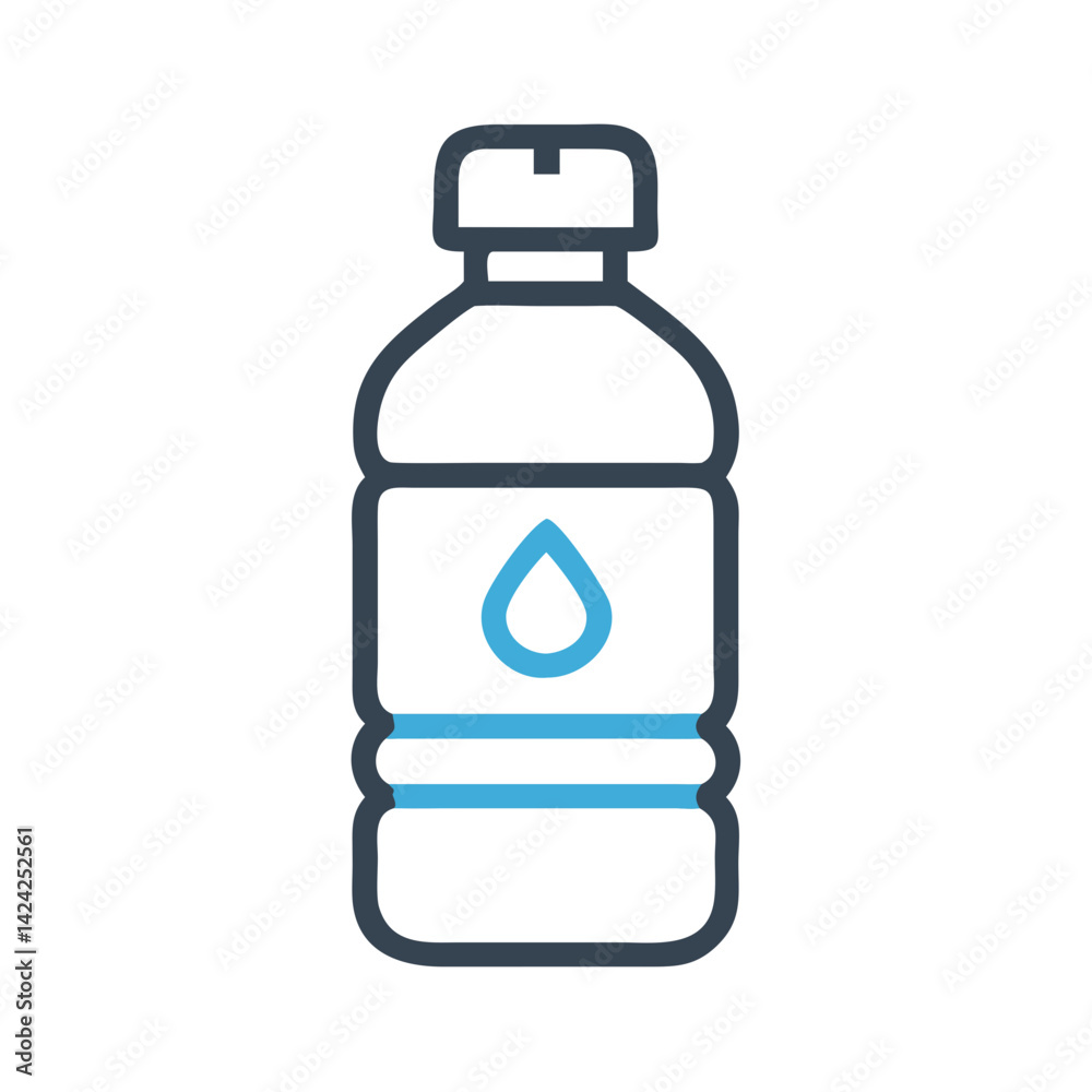 Water Bottle Icon Representing Hydration Container Water Bottle Icon Representing Hydration Container