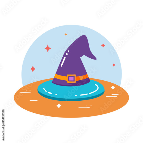 Wizard Hat on Floor Icon Representing Magical Costume