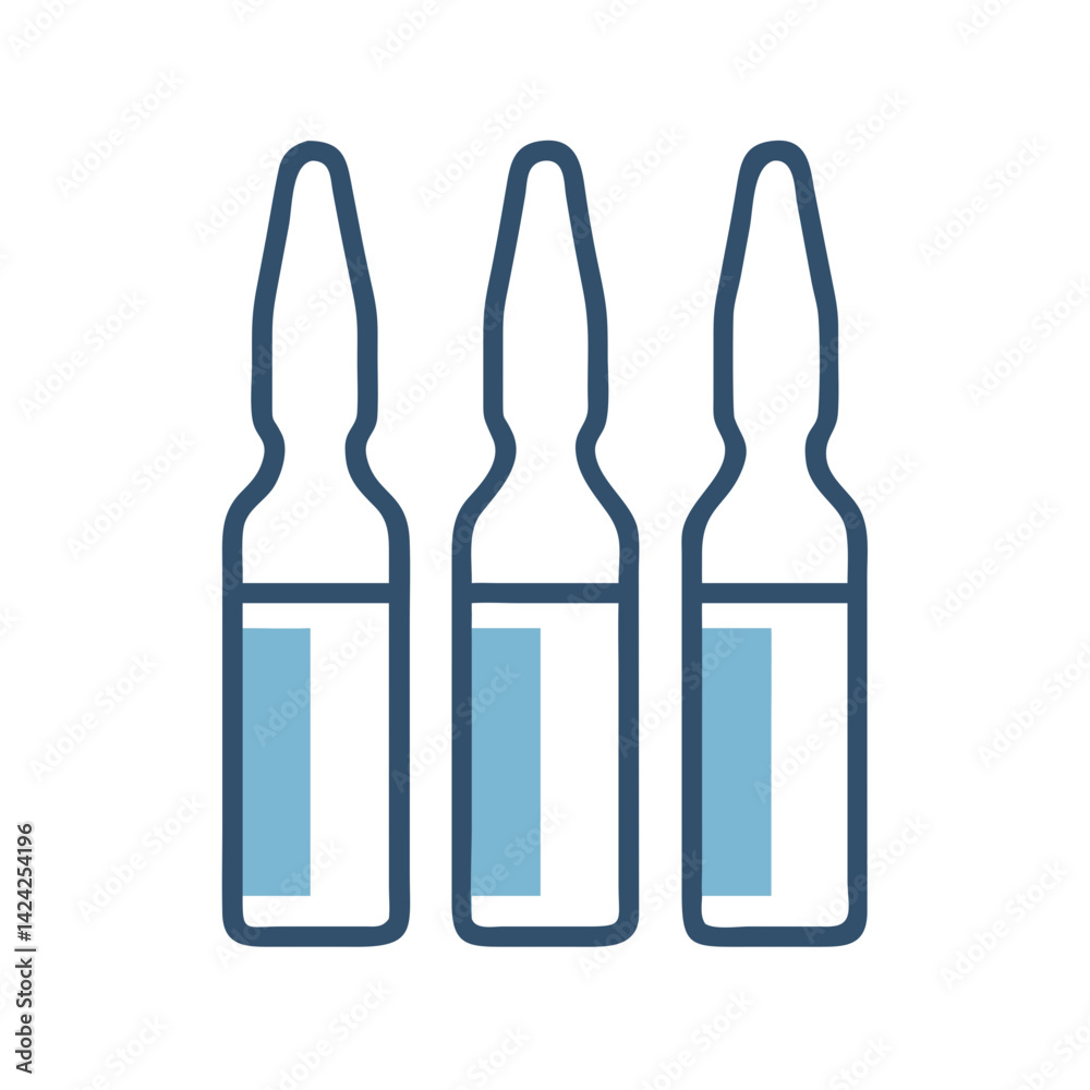 Ampoules Icon Representing Injectable Liquid Medication Ampoules Icon Representing Injectable Liquid Medication