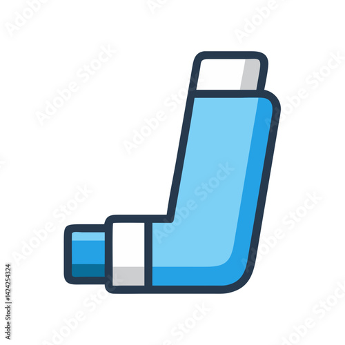 Asthma Inhaler Icon Representing Respiratory Treatment