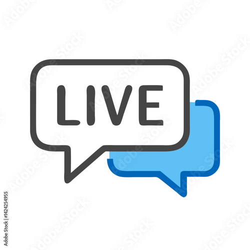 Chat Conversation Icon Representing Live Text Support