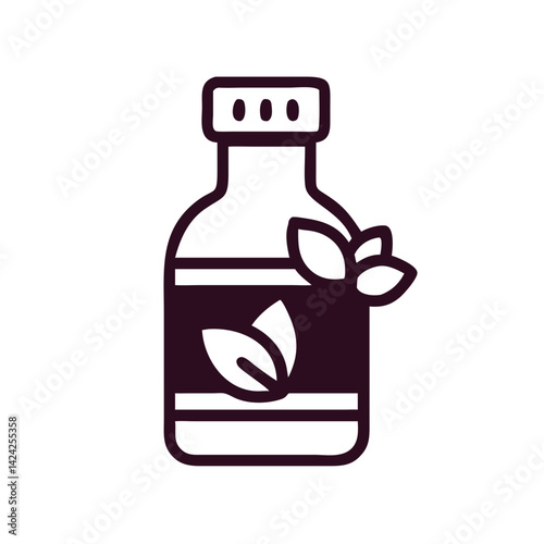 Essential Oil Bottle Icon Representing Herbal Remedy
