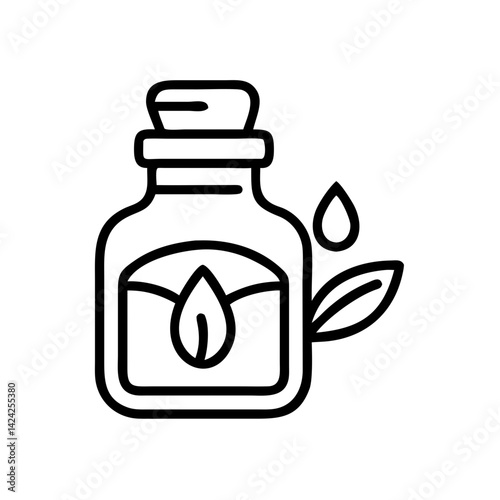 Essential Oil Bottle Icon Representing Herbal Remedy