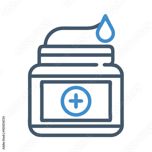 Medical Cream Jar Icon Representing Topical Treatment