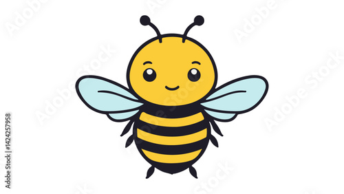 cute smiling bee vector illustration