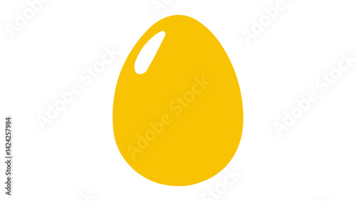 golden egg simple shape on white background vector illustration 