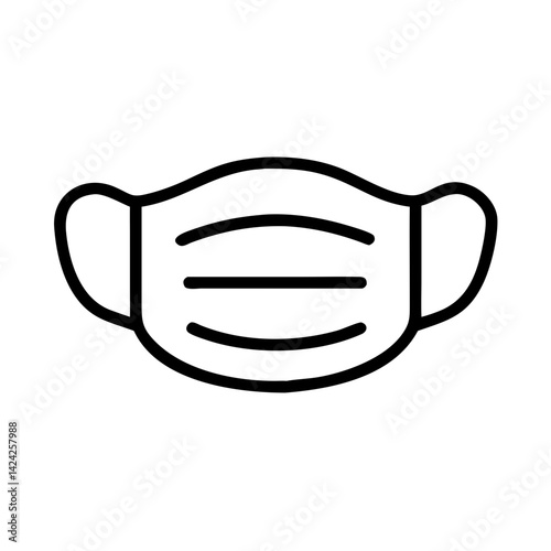 Surgical Mask Icon Representing Personal Health