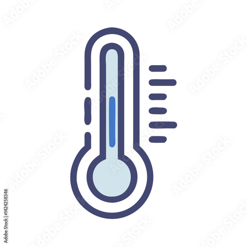 Thermometer Icon Representing Fever Measurement