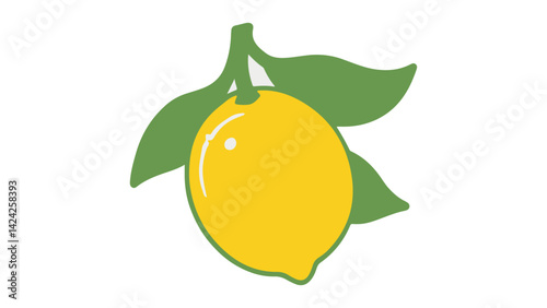 vector illustration of lemon simple sign 
