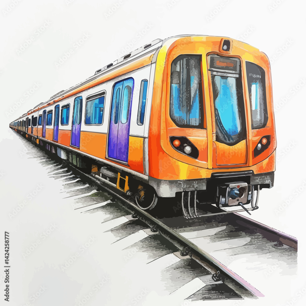 Obraz premium train on the railway