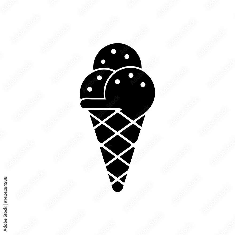 creative details Ice Cream Scoop Icon vector Illustration creative details Ice Cream Scoop Icon vector Illustration