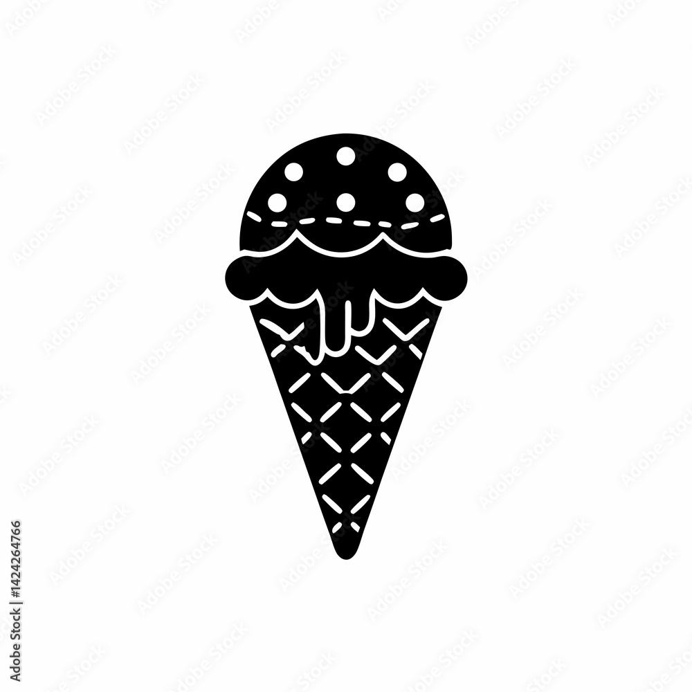 creative details Ice Cream Scoop Icon vector Illustration creative details Ice Cream Scoop Icon vector Illustration