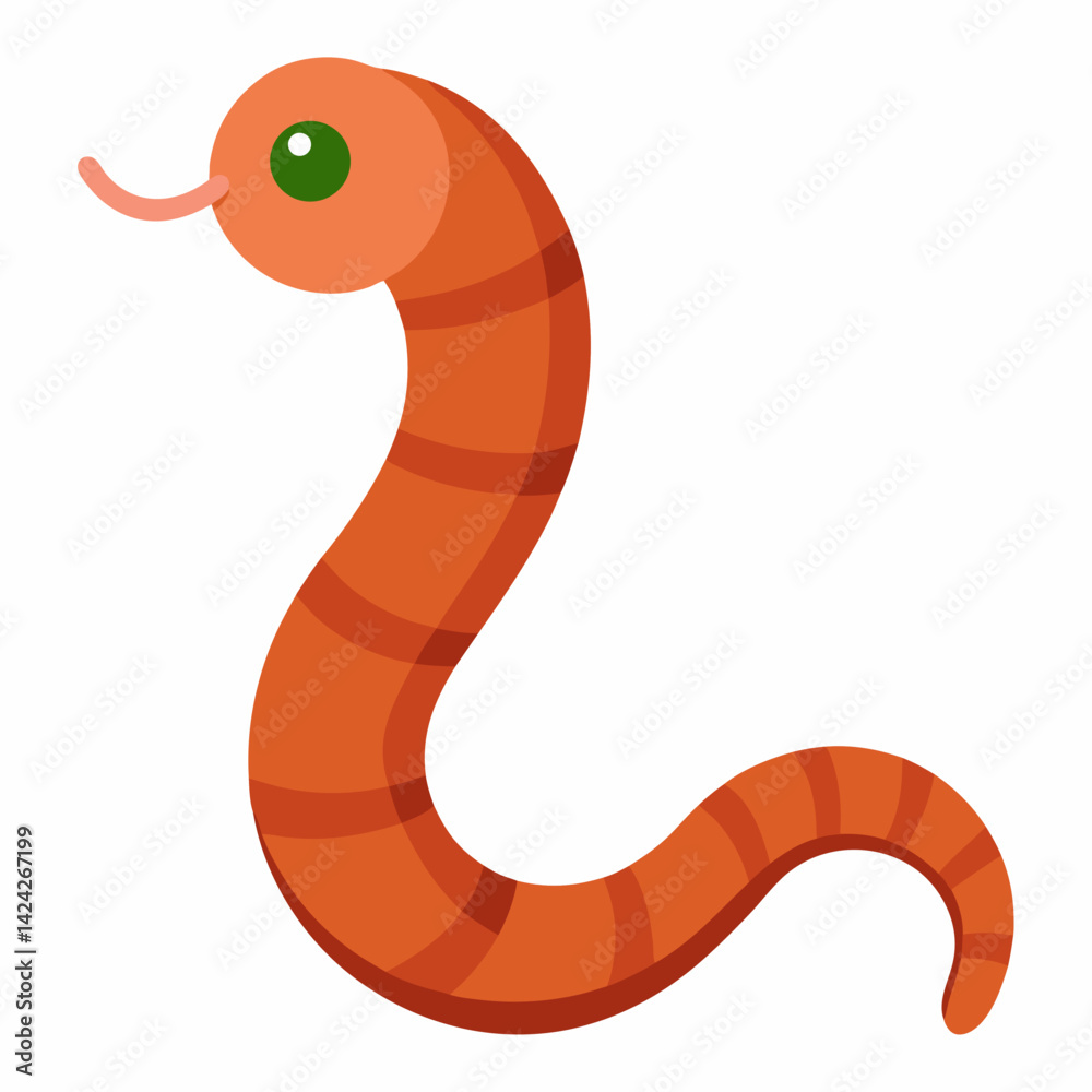 Fototapeta premium vector illustration of cartoon snake