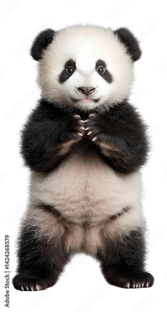 Obraz premium PNG Baby panda wildlife standing animal.