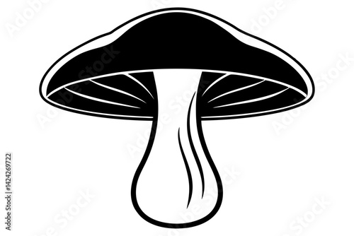 Mushroom Silhouette Vector Illustration