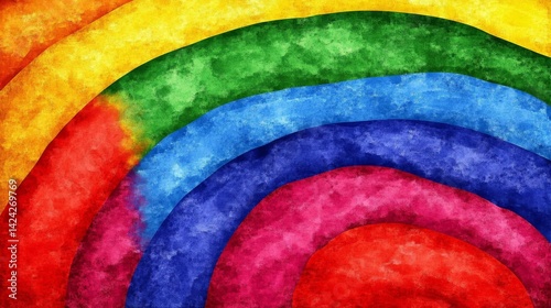 Vivid Rainbow Hues: Abstract Art with Red, Orange, Yellow, Green, Blue, Indigo, and Violet Colors
