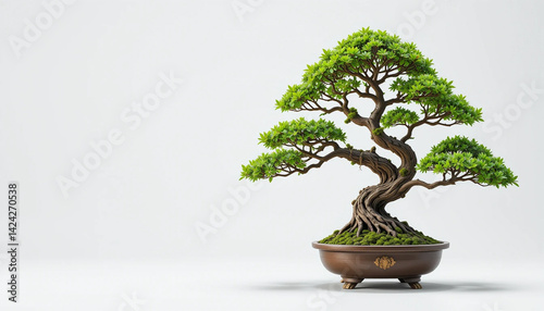 bonsai tree on white background