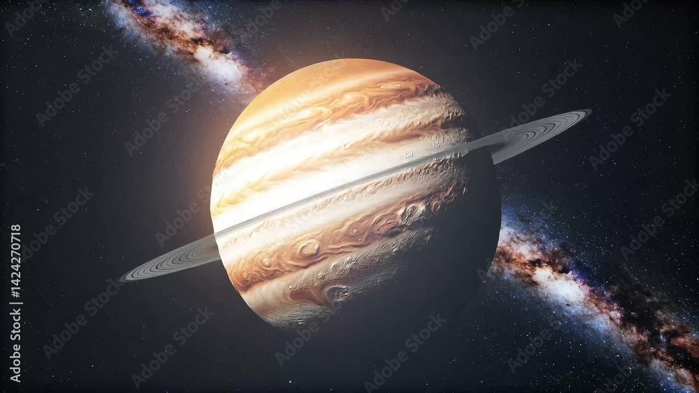 Ringed Planet Aerial Spin