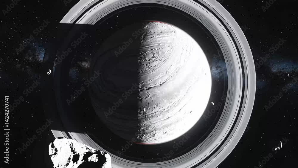 Ringed Planet Aerial Spin
