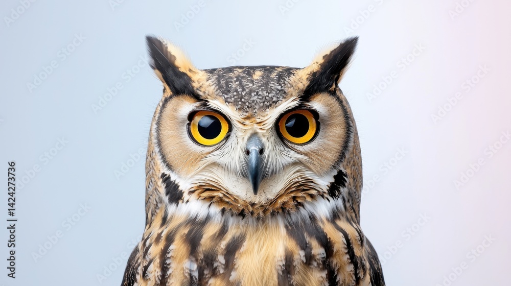 Eagle Owl Stare: Captivating Bird Portrait Eagle Owl Stare: Captivating Bird Portrait