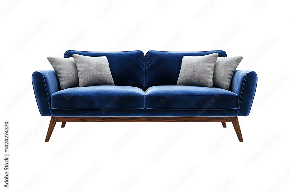 Modern sofa isolated on a transparent background. Luxury Sofa for Home Decor and Interior design. Modern sofa isolated on a transparent background. Luxury Sofa for Home Decor and Interior design.