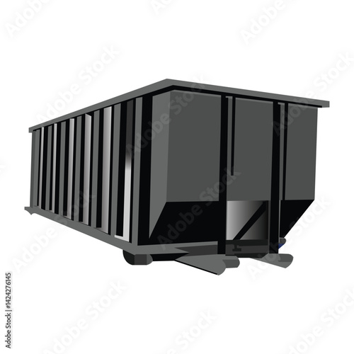 Roll Off Dumpster logo. Junk Removal Logo, Hauling logo, Dumpster vector	
