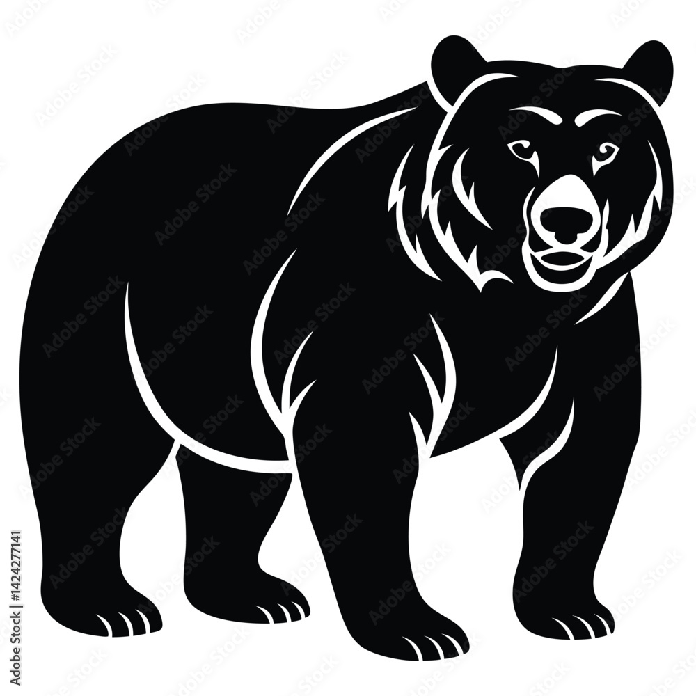 Fototapeta premium grizzly bear vector