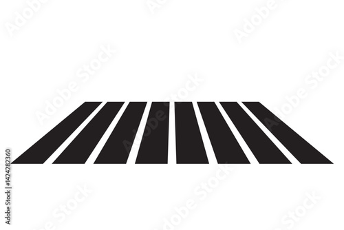 Crosswalk vector isolated on white background