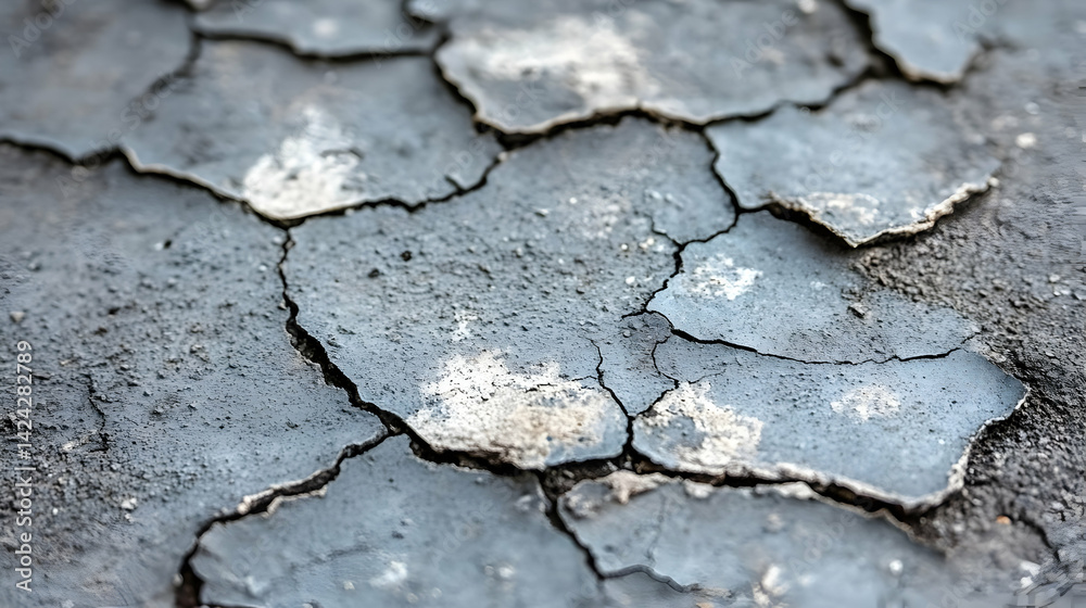 Fototapeta premium Closeup of Cracked Dry Ground Texture
