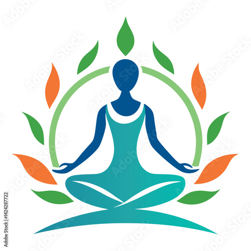 

    Yoga logo with lotus vector illustration.
