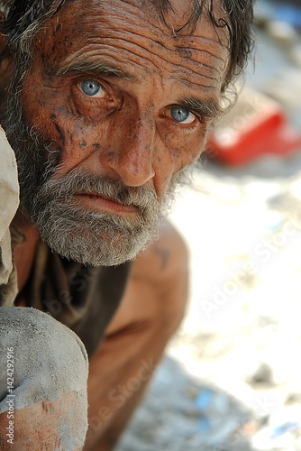 Homeless Man, Street, Sadness, Poverty