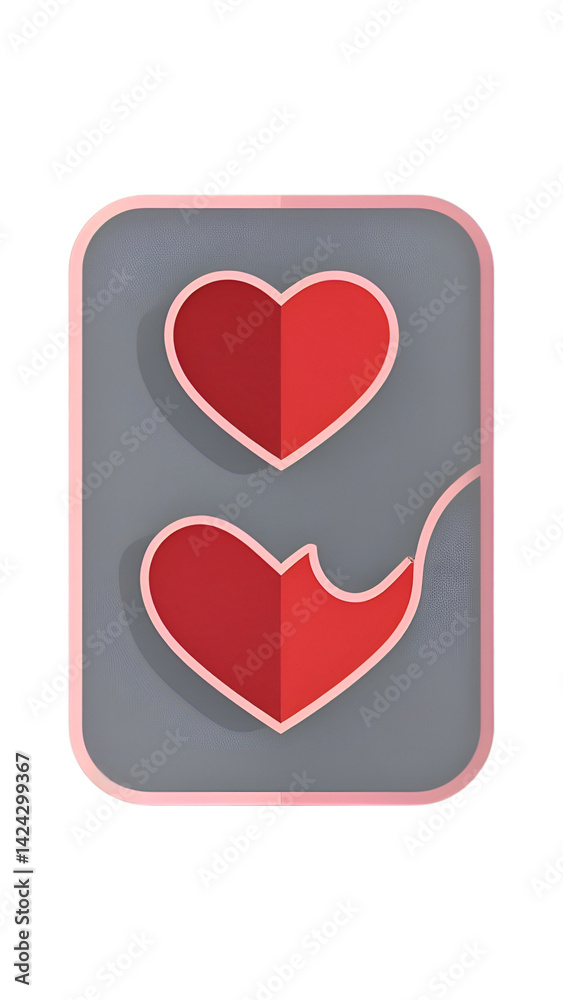 red heart on a white background red heart on a white background