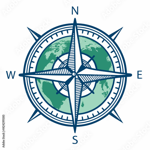 compass rose vector illustration