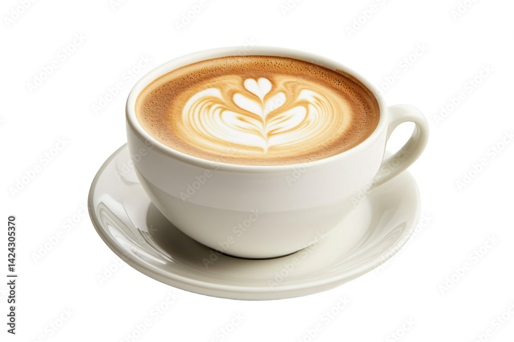 A steaming cup of latte art, a perfect blend of creamy milk and rich espresso, displayed in a simple elegant white mug, offering a moment of calm and warmth. A steaming cup of latte art, a perfect blend of creamy milk and rich espresso, displayed in a simple elegant white mug, offering a moment of calm and warmth.