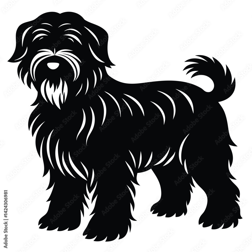 black rssina terrier vector dog black rssina terrier vector dog