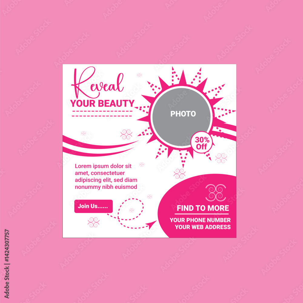 Fototapeta premium Modern social media post design