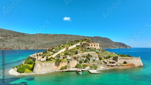 Spinalonga Leper Colony Island In Crete, Greece