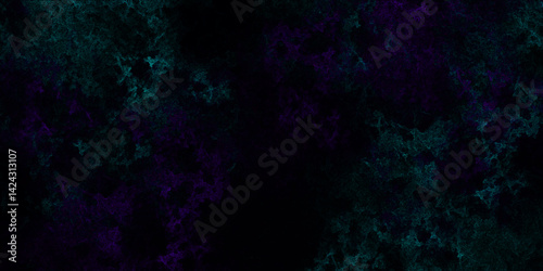 Abstract purple and jade colored fractal background with particles colored texture grunge texture on a dark sky surface lightning abstract background.