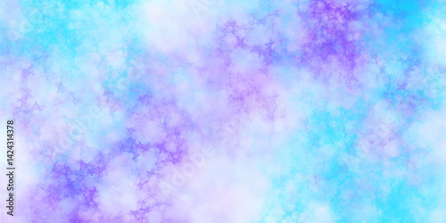 Dreamy abstract pastel blue and purple cloud background. aquarelle soft pastel blue watercolor for creative grunge art. Colorful paper textured ink effect grungy wet pastel illustration for design.