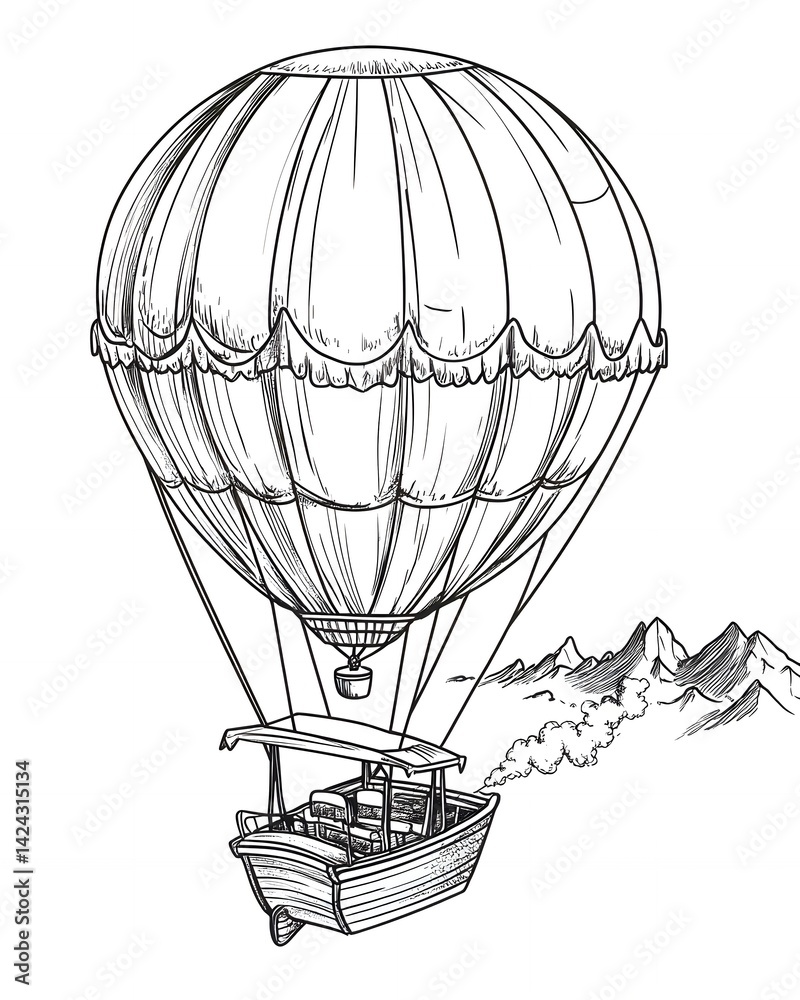Fototapeta premium hot air balloon in the sky