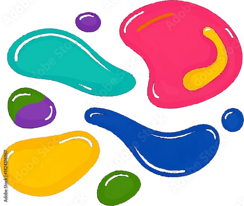 Abstract colorful liquid shapes design vector illustration