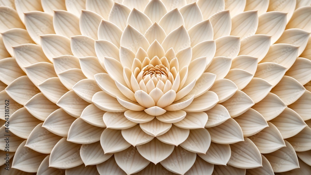 Elegant floral pattern with creamy petals against soft background
