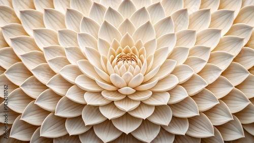 Elegant floral pattern with creamy petals against soft background  