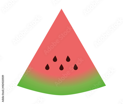 Watermelon speech bubble balloon, Red and green text box vector image, chat, doodle message, communication icon, minimal message dialog
