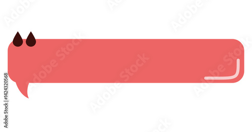 Watermelon speech bubble balloon, Red text box vector image, chat, doodle message, communication icon, minimal message dialog