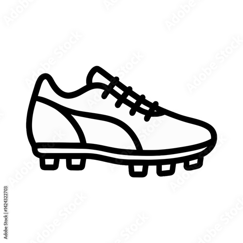Soccer cleat illustration in simple style  